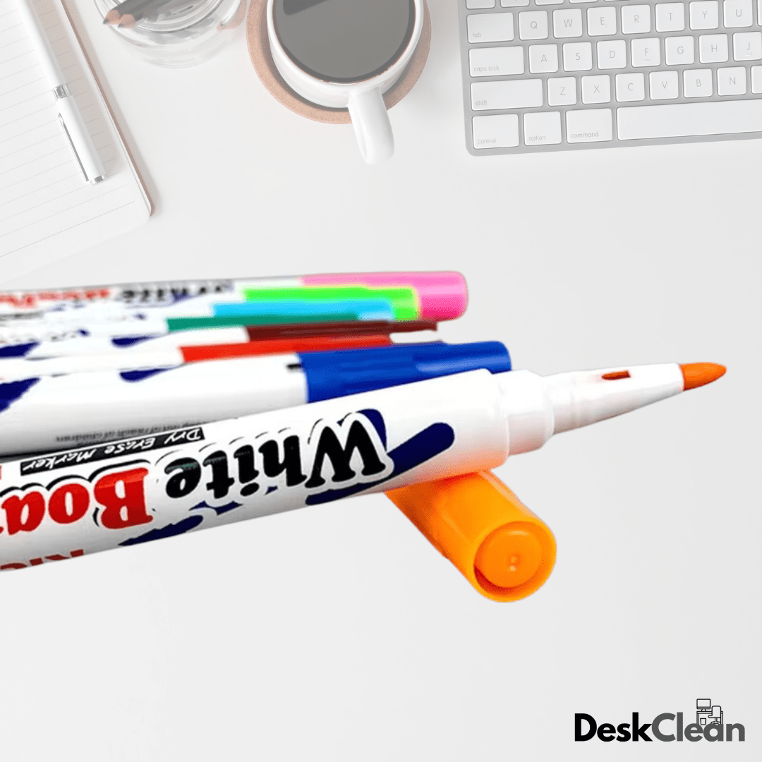 Feutres effaçables pour Tableau Blanc <br> Pack de 12 multicolore - DeskClean